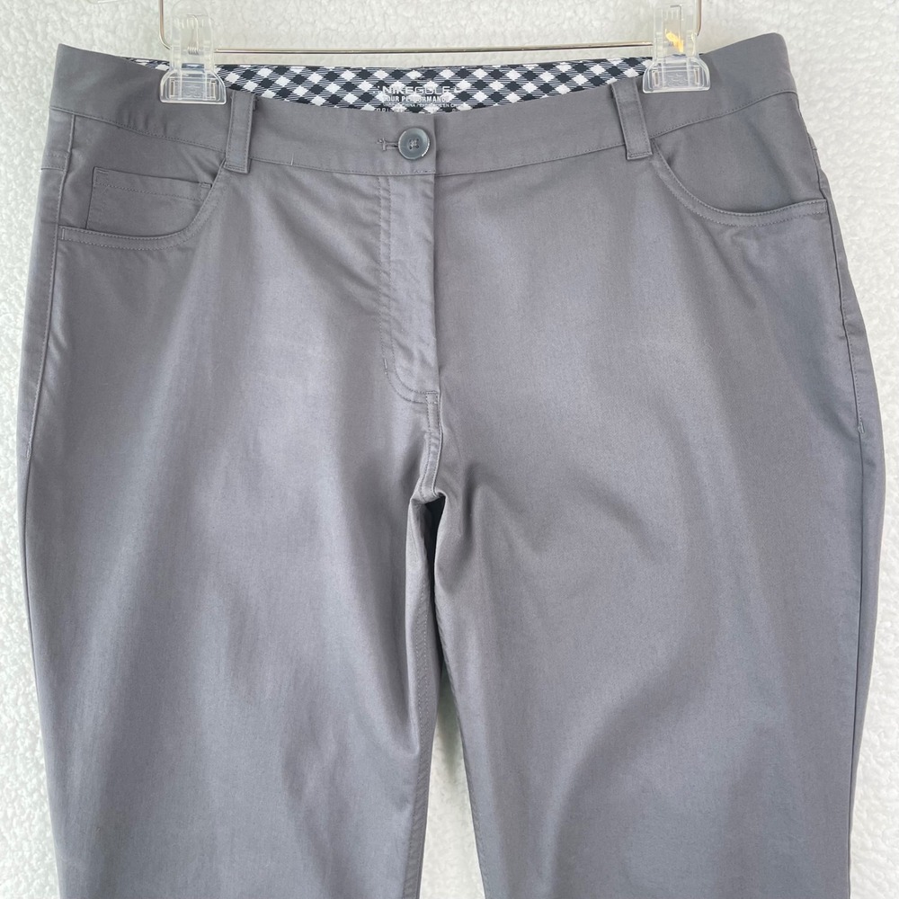 Nike Golf Tour Performance Dri-FIT Grey Straight Leg Stretch Pants Womens 14
